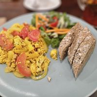 Scrambled tofu at Cosy Café in Budapest