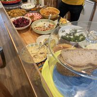 All the food/salad options   at Vimi's in Radlett