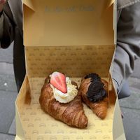The right one is the vegan Oreo one    at Madame Croissant in Cologne