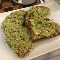 Avocado on toast   at Barter Books in Alnwick