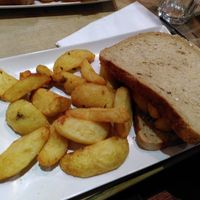 Chip butty (March 2024) at Barter Books in Alnwick