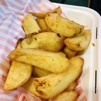 Thrice cooked chips   at Barter Books in Alnwick