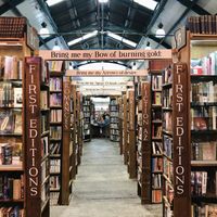 the lovely bookshop   at Barter Books in Alnwick