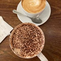 Hot chocolate with soya milk and mint syrup! at Barter Books in Alnwick