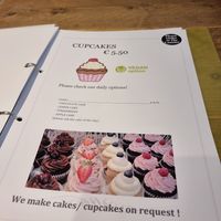 Vegan cupcakes at The Flower Cafe Bruges in Bruges