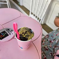 2 scoops in a cup with pistachio at Dream Cream in Rhodes