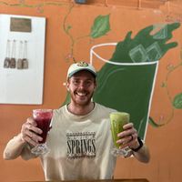 Organic juices  at Palenque Orgánico in Palenque