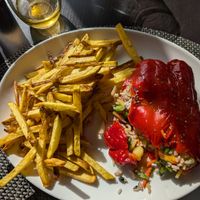 Stuffed peppers with rice at Três Arcos in Sao Miguel