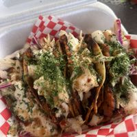 Dumpling tacos   at The Utopia Deli in Little Rock