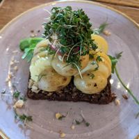 Potato Smørrebrød at Far's dreng in Copenhagen