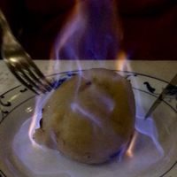 Mit Grappa flambiertes Eis (vegetarisch )  at Shanghai in Pietrasanta