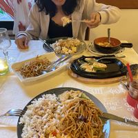 Main dishes: Chilly Tofu, Tofu & Ginger, rice and vegetarian noodles.   at Shanghai in Pietrasanta