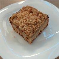 Cuca de banana at Bobó Empório Vegano in Sao Paulo