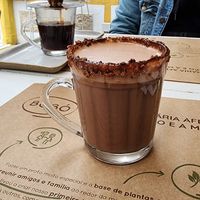 Bolo de coco molhado com calda at Bobó Empório Vegano in Sao Paulo