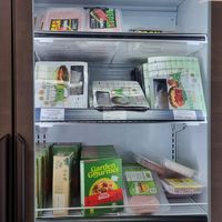 Supermarket frozen goods at Street food bar Groshe in Bansko