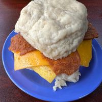Bacon Egg Cheese Biscuit at Soulshine Vegan Cafe in Indianapolis