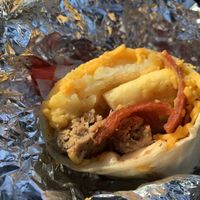 Loaded breakfast burrito- incredible!! 😋  at Soulshine Vegan Cafe in Indianapolis