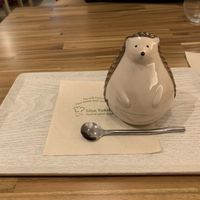 Cute ice cream bowl  at Uno Yukiko - Gion Soy Milk Ramen - ぎをん豆乳らーめん うのゆきこ in Kyoto