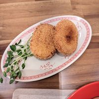 Croquettes at Uno Yukiko - Gion Soy Milk Ramen - ぎをん豆乳らーめん うのゆきこ in Kyoto