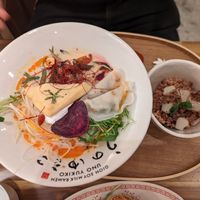 Dan dan ramen with cheesy rice (yum) at Uno Yukiko - Gion Soy Milk Ramen - ぎをん豆乳らーめん うのゆきこ in Kyoto