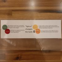 Spices that you can add are at the table and come with these helpful descriptions at Uno Yukiko - Gion Soy Milk Ramen - ぎをん豆乳らーめん うのゆきこ in Kyoto