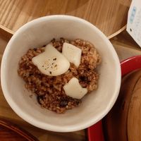 Rice with cheese to add to you broth at Uno Yukiko - Gion Soy Milk Ramen - ぎをん豆乳らーめん うのゆきこ in Kyoto