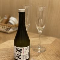 Sparkling sake   at Uno Yukiko - Gion Soy Milk Ramen - ぎをん豆乳らーめん うのゆきこ in Kyoto