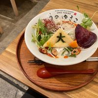 The Gekka. Such a colorful dish.  at Uno Yukiko - Gion Soy Milk Ramen - ぎをん豆乳らーめん うのゆきこ in Kyoto