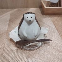 so cute! tasty ice cream inside at Uno Yukiko - Gion Soy Milk Ramen - ぎをん豆乳らーめん うのゆきこ in Kyoto