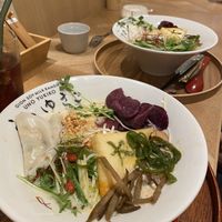 Hana ramen (front) and Dan dan noodles (back)  at Uno Yukiko - Gion Soy Milk Ramen - ぎをん豆乳らーめん うのゆきこ in Kyoto
