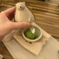 Matcha ice cream at Uno Yukiko - Gion Soy Milk Ramen - ぎをん豆乳らーめん うのゆきこ in Kyoto