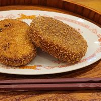 Soy Pulp Ceamy Croquette at Uno Yukiko - Gion Soy Milk Ramen - ぎをん豆乳らーめん うのゆきこ in Kyoto