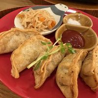 Fried gyoza  at Uno Yukiko - Gion Soy Milk Ramen - ぎをん豆乳らーめん うのゆきこ in Kyoto