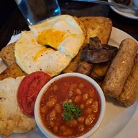 Veggie breakfast, great value at Grand Central Kitchen in Birmingham