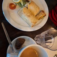 Vegan falafel wrap at Grand Central Kitchen in Birmingham