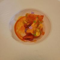 Tomato Consomeé at Dean Banks at the Pompadour in Edinburgh