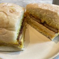 Vegan bacon sandwich   at Fulcrum Coffee in Seattle