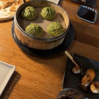 Tofu in Sesamsoße, Bao Buns & Saitlingspieß  at Genki Bar & Restaurant in Essen