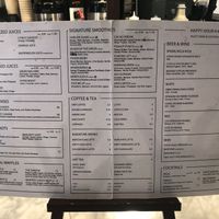 Menu  at Juicery Harlem in New York City