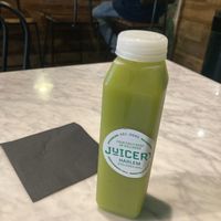 My juice, freshly made  at Juicery Harlem in New York City