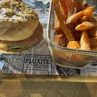 Vegan chicken burgerr  at Favorito mi Lugar in Sevilla