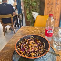 Noodles with Tofu at Favorito mi Lugar in Sevilla
