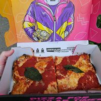 Margarita pizza- vegan at Unregular Pizza in New York City