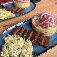 This is the Mangu special   at Next Stop Vegan in Brooklyn