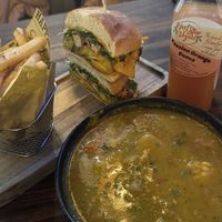 Sancocho and their Satisfactionn  at Next Stop Vegan in Brooklyn