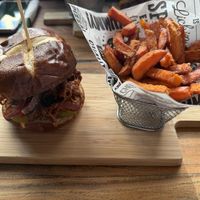 BBQ Burger  at NSV Creative Caribbean Kitchen in Brooklyn