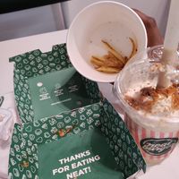 Sorry, this is all that was left before I remembered to take a picture. However, make sure you get the Biscoff milkshake because it's top tier! at Neat Burger - Dubai Mall in Dubai