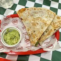 Quesadillas (minus one already eaten!)  at Neat Burger - Dubai Mall in Dubai
