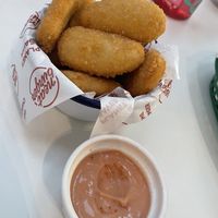 Nuggets with a ketchup mayo dip  at Neat Burger - Dubai Mall in Dubai
