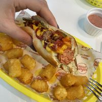 Vegan hotdog sandwich   at Neat Burger - Dubai Mall in Dubai